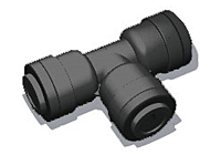 QUTG Series Union Polypropylene Tee Fitting (QUTG-14-E-BPP)